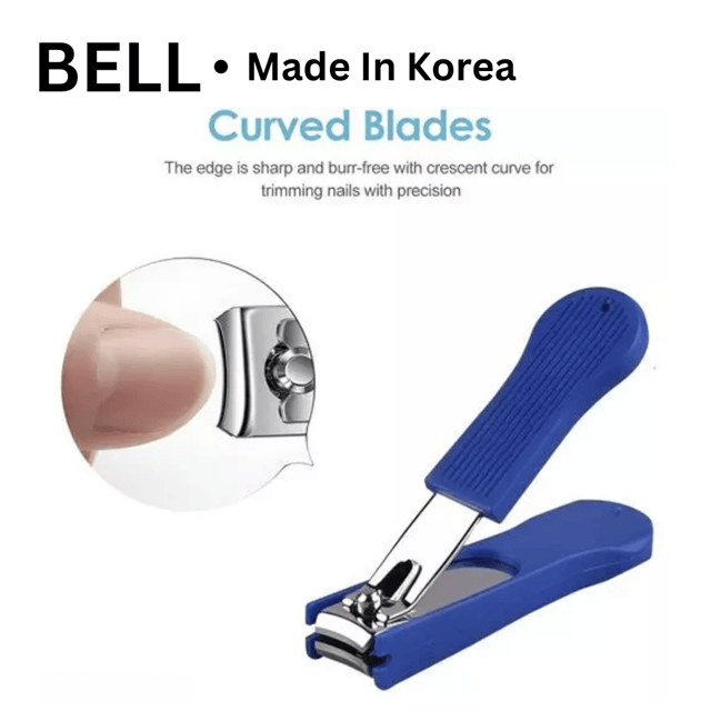 Bell Nail Cutter Clipper (Set of 1) - Made in Korea Blue colour
