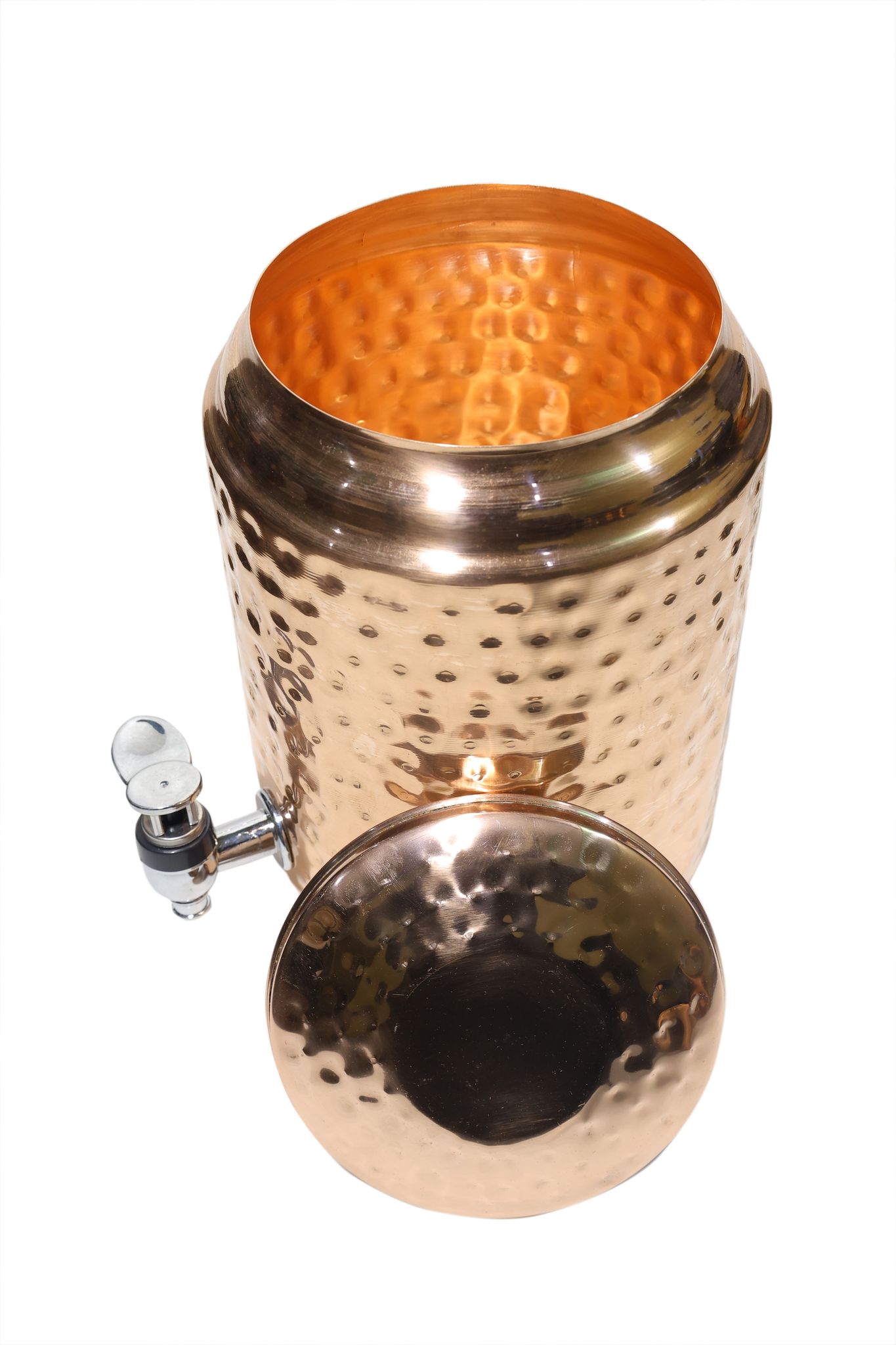 Dazzling star Exports Pvt Ltd&nbsp; Copper Matka With Copper Glass Bottle   Golden-Color