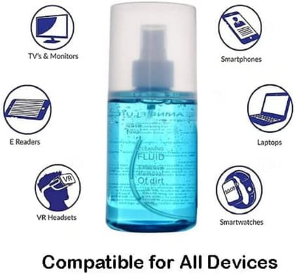 Effortless Brilliance: AIR Screen Cleaner 200ml (with cloth)- Removes Grime & Fingerprints from Laptops, Phones, Tablets