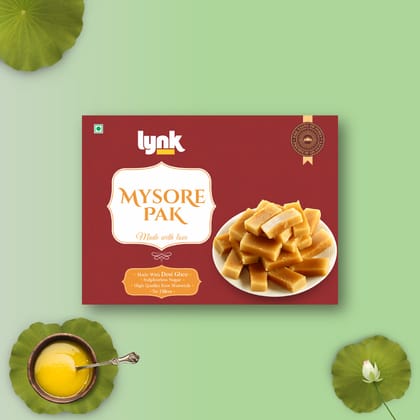 Lynk Mysore Pak | Sweet Perfection in Every Bite | Festive Mysore Pak Treats | Pure Ghee Sweets | Best Sweets for Gifts
