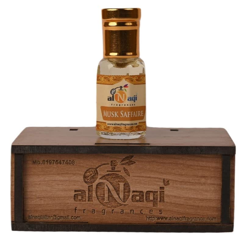 alNaqi MUSK SAFFIRE attar-6ml | For Men And Women | Pack Of 1 | Original & 24 Hours Long Lasting Fragrance | Most Wanted Arabian Aroma | (unisex) |