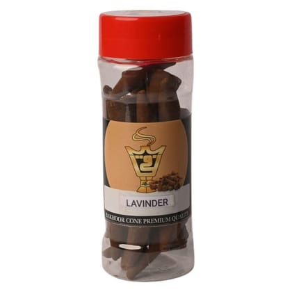 alNaqi LAVINDER cones-50 gm |Incense Cones| Organic Incense Cones| 100% Natural and Charcoal Free Cones for Room |(20 conesin a Pack) Floral Fragrance