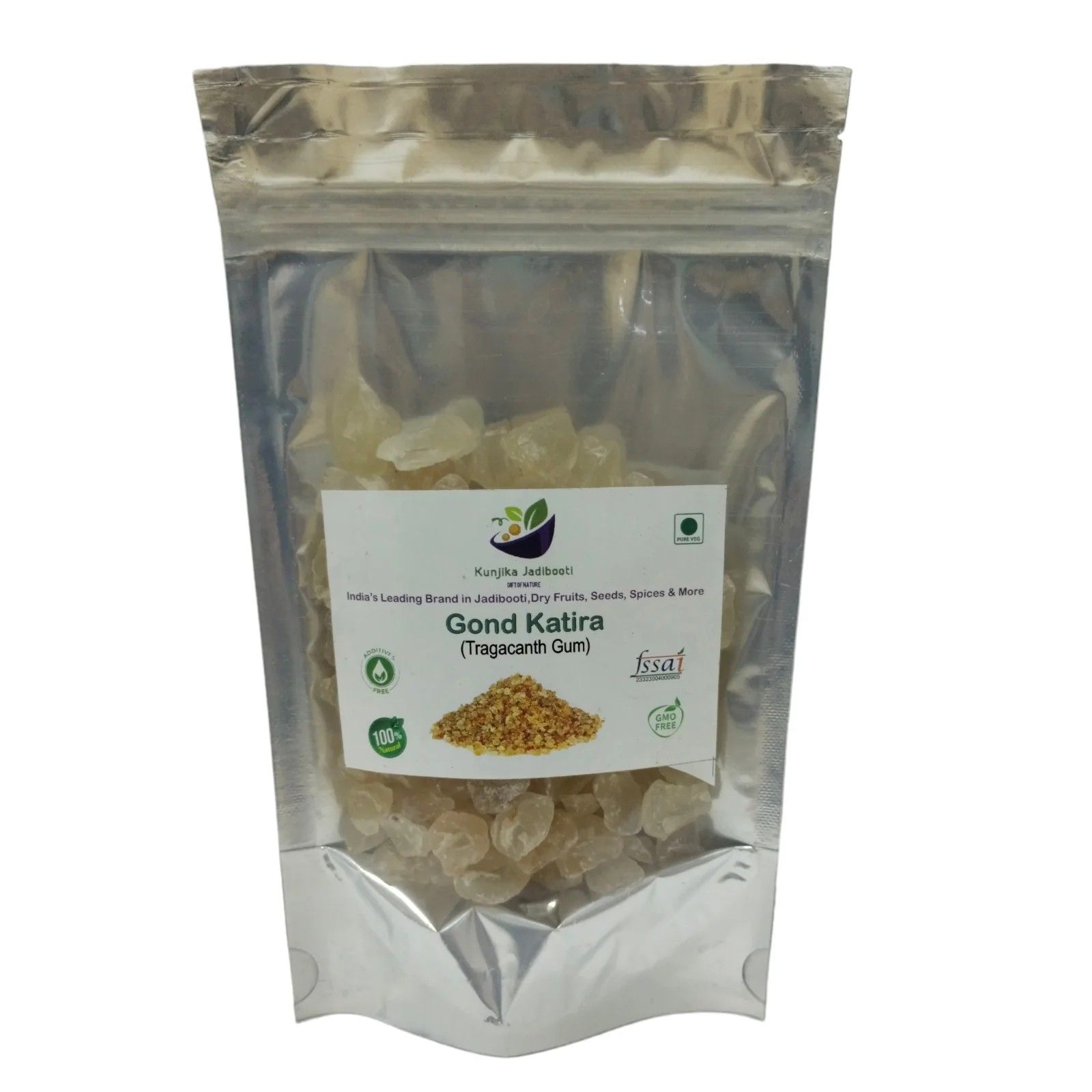 Kunjika Jadibooti Gond Katira Pure (Edible Gum)| Tragacanth Gum | High Cooling Properties Herbal Food | Super Food  - 100 grams