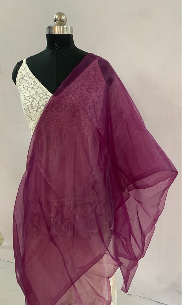 NVVN014-Voilet Net Material | Per meter - Unstitched Fabrics | Buy online on ZillyBuy