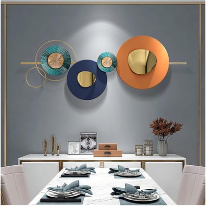 MN Creation Metal Wall art Wall Sculptures Multicolour Wall Hanging For Home, Living Room, Hotels, Bedroom Decoration And Sofa Background Wall Decoration "Size:46X24 Inches".