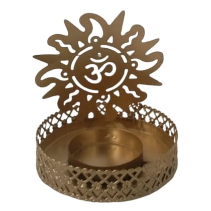 Decor D Planet / Brass Plated Om T Light Candle Holder