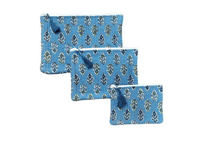 NIRJHARI Crafts Handmade Set of 3 Pouches