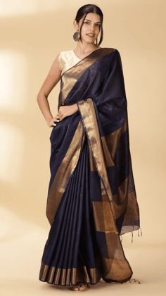 Handloom Jayashree Silk Saree Blue Colour with Running Blouse-6495