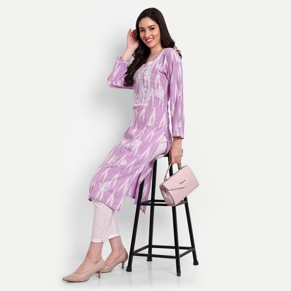 Lucknow Chikankari Hand Embroidered Kurta