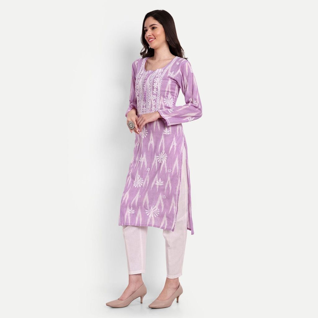 Lucknow Chikankari Hand Embroidered Kurta