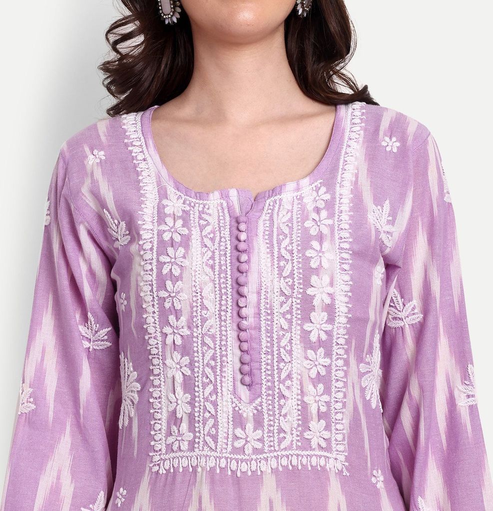 Lucknow Chikankari Hand Embroidered Kurta