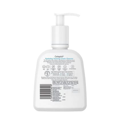 Cetaphil Hydrating Foaming Cream Cleanser for All skin types with Niacinamide and Aloevera (236ml)