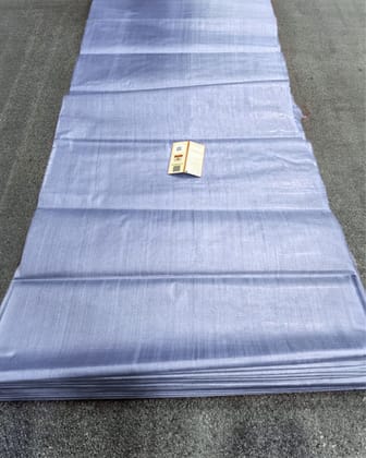 Silkmark Certified Pure Tussar Silk Fabric Slate Blue Color-5670
