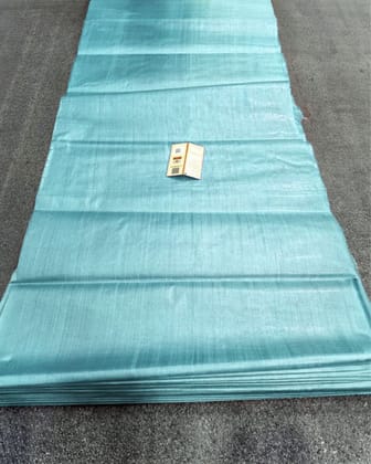 Silkmark Certified Pure Tussar Silk Fabric Sky Blue Color-7971