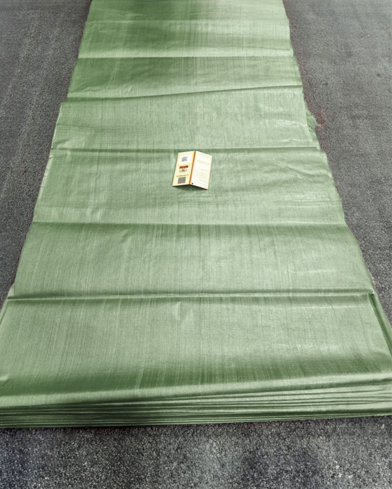 Silkmark Certified Pure Tussar Silk Fabric Sage Green Color-1226