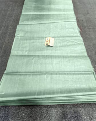 Silkmark Certified Pure Tussar Silk Fabric Mint Green Color-9299