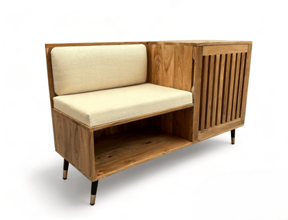 Entryway Oasis Shoe Cabinet natural with Comfy Seat by Orchid Homez