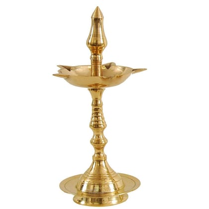 Samy Collectables Regional Brass Diya Stand, Golden, 8 Inches Samy Collectables Regional Brass Diya Stand, Golden, 8 Inches
