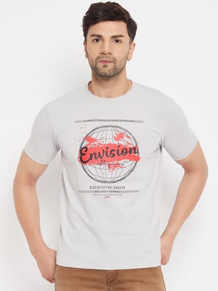 Duke Stardust Men's Half Sleeve Cotton T-shirt (MLF7050Cement)
