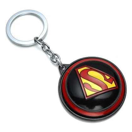 VSS Super-man Rotating Metal Keychain ( Black )