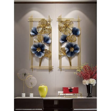 MN Creation Metal Iris Frame Wall Decor Wall Hanging Multicolour Wall Art Perfect For Living Room, Bedroom, Home, Hotel "Size:35X15 Inches".