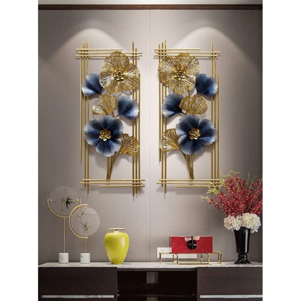 MN Creation Metal Iris Frame Wall Decor Wall Hanging Multicolour Wall Art Perfect For Living Room, Bedroom, Home, Hotel "Size:35X15 Inches".