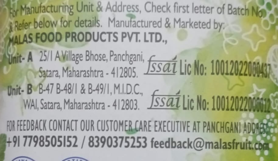 Mala's Verry Berry Whole Crush 750 ML Pet Bottle