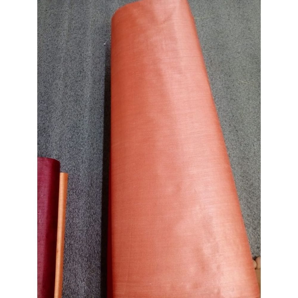Silk Mark Certified Pure Tussar Silk Peach Fabric-6759 - Unstitched Fabrics | Buy online on ZillyBuy