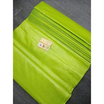 Silk Mark Certified Pure Tussar Silk Green Fabric-6737