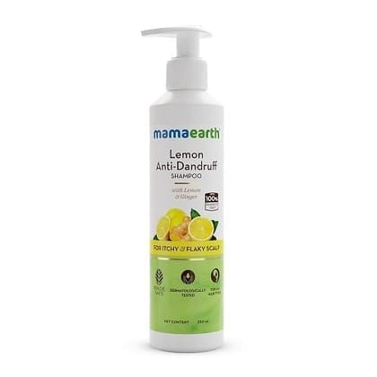 Mamaearth Lemon Anti-Dandruff Shampoo with Lemon & Ginger for Itchy & Flaky Scalp,250 ml