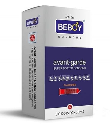 Beboy Avant-Grade Super Dotted Condoms Strawberry Flavor - 12's Pack