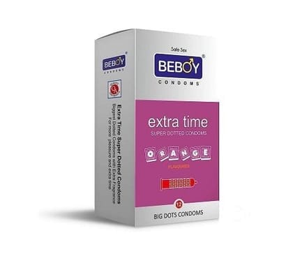 Beboy Extra Time Super Dotted condoms Orange Flavored