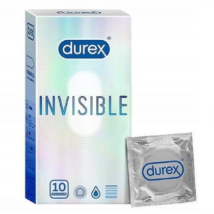 Durex Invisible Super Ultra Thin Condoms For Men Pack of 10's / 3's