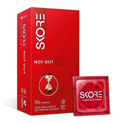 Skore NotOut Climax Delay Condom 10's
