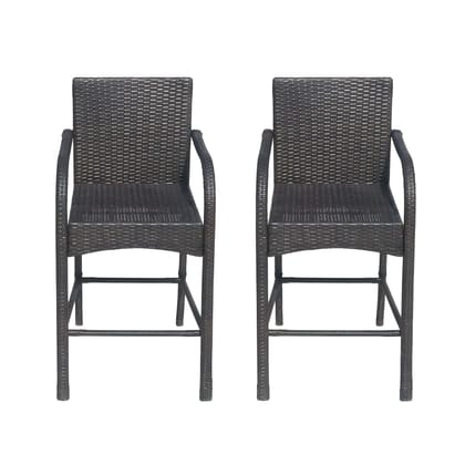 Patio Chairs Set for Bar, Outdoor, Living Room, Wicker Bar Stools Set