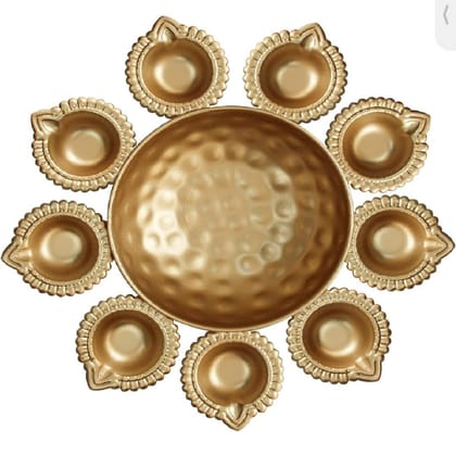 The Authentic Group Brass Plated Kamal Urli