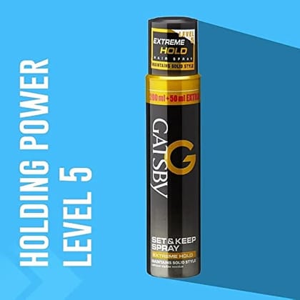 Gatsby Set & Keep Spray Extreme Hold Hair Styler (250ml)