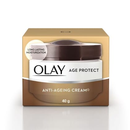 Olay Age Protect Anti-Ageing Cream, Lightens Dark Spots & Reduces Wrinkles With Salicylic Acid & BHA (40g) Olay Age Protect Anti-Ageing Cream, Lightens Dark Spots & Reduces Wrinkles With Salicylic Acid & BHA (40g)