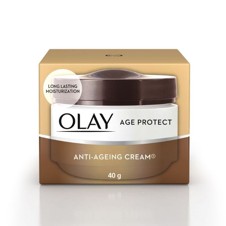 Olay Age Protect Anti-Ageing Cream, Lightens Dark Spots & Reduces Wrinkles With Salicylic Acid & BHA (40g)