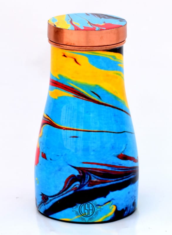 Bedroom Copper Bottle Jar with Inbuilt Glass, Joint Free Bedside Jar, Classy Design, (SPSM-07)