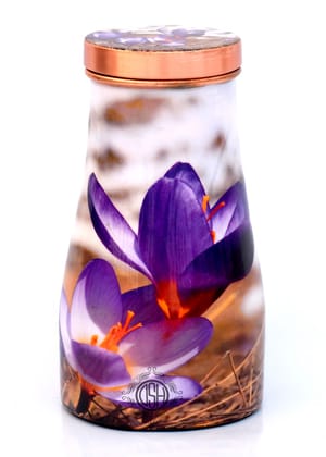 Copper Bedroom Bottle Printed Jug with Inbuilt Glass, Bedside Jar Pot, Designer Print, (950 ML) Copper Bedroom Bottle Printed Jug with Inbuilt Glass, Bedside Jar Pot, Designer Print, (950 ML)
