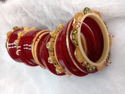 Rajasthani Bur Chuda Set with Brass Plating