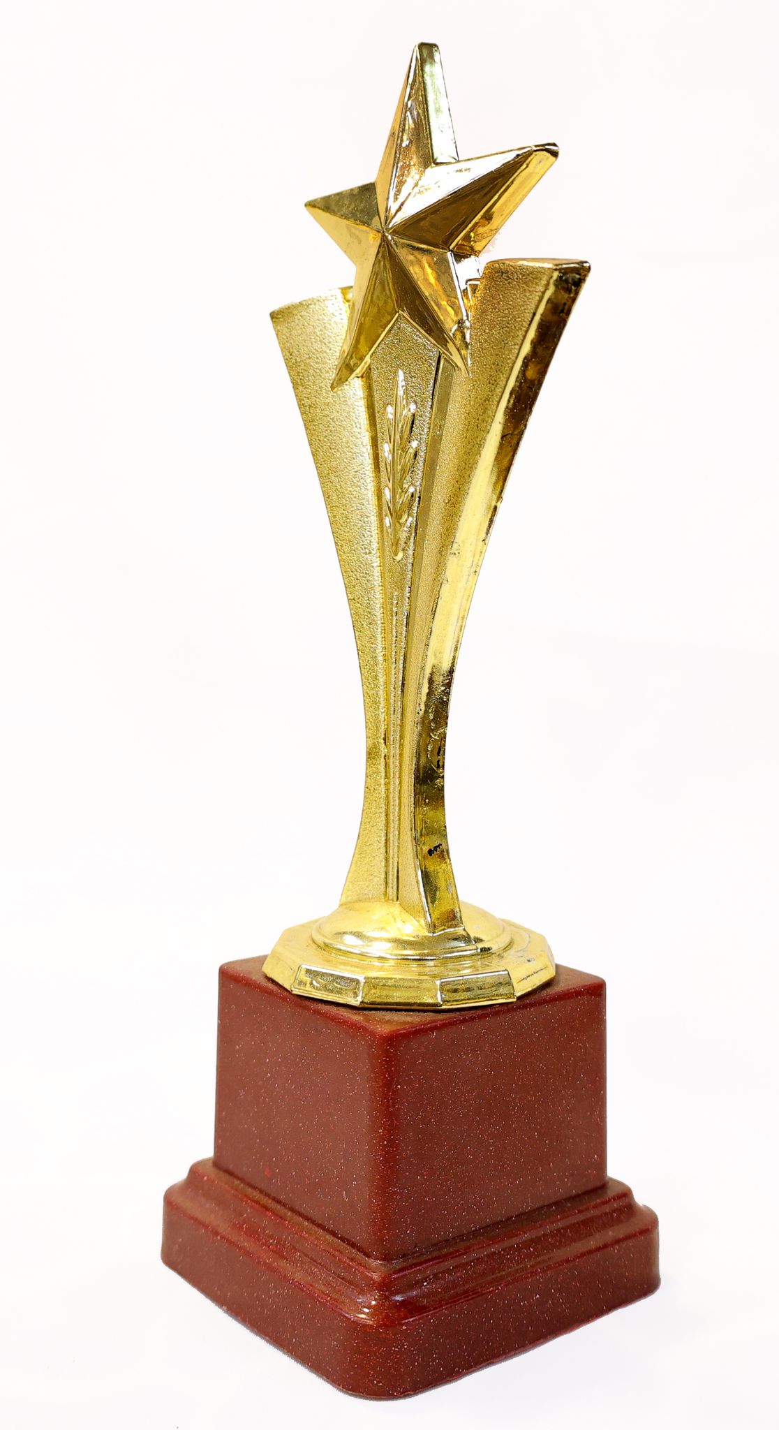 Star Artist King Trophy Golden Color Metal Brass Base Plastic