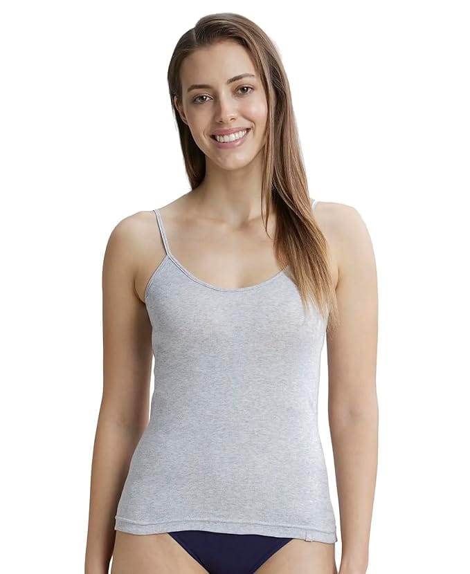 Jockey 1487 Women's Super Combed Cotton Rib Camisole with Adjustable Straps Pack of 1