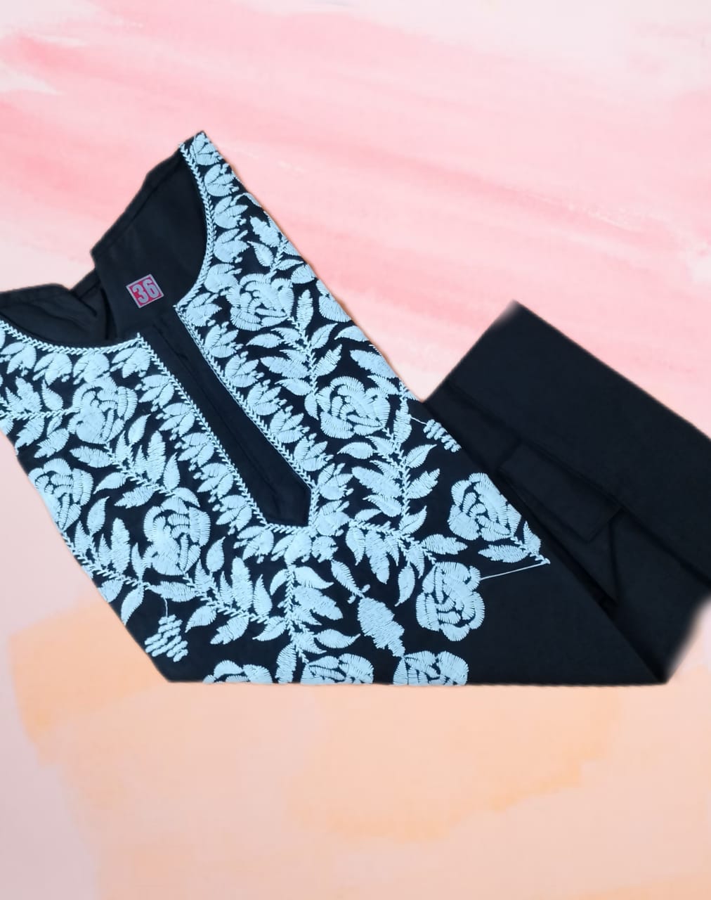 BLACK SHORT P.C COTTON KURTI