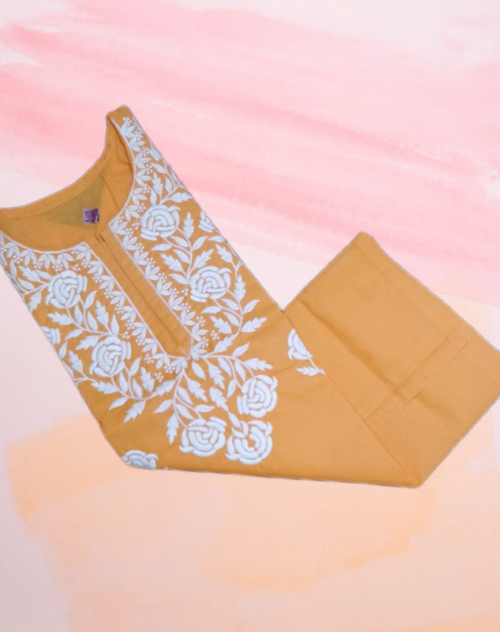 P.C SHORT COTTON YELLOW KURTI