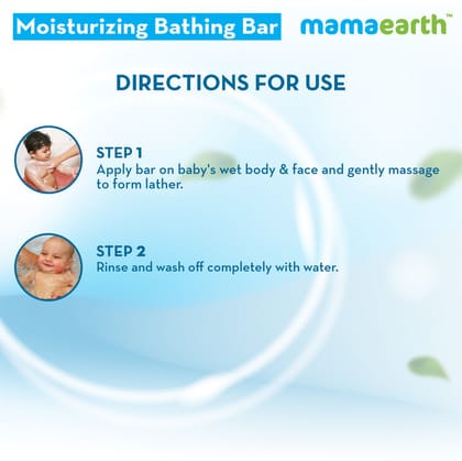 Mamaearth Moisturizing Baby Bathing Soap Bar (Value Pack 75gm x 2) (75gm Each)