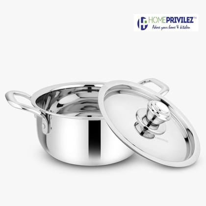 Stainless Steel Triply Stock Pot/Patila with SS Lid Stainless Steel Triply Stock Pot/Patila with SS Lid