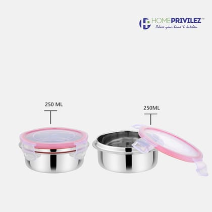 “Steel-Fresh” Stainless Steel Air Tight and Leak Proof Lunchbox -250MLX 2pcs -ECO(Set of 2) “Steel-Fresh” Stainless Steel Air Tight and Leak Proof Lunchbox -250MLX 2pcs -ECO(Set of 2)