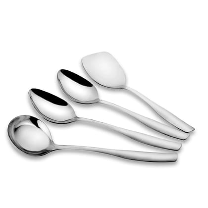 "Safari" Stainless Steel Serving Spoon(Set of 4 pcs) "Safari" Stainless Steel Serving Spoon(Set of 4 pcs)